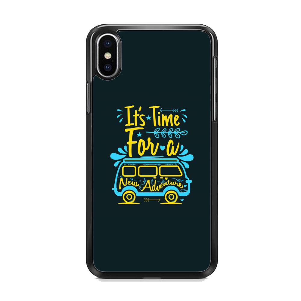 Life Impulse -Time for Adventure- iPhone XS MAX Case-Rubber Black (2D Case)-Oxvistore