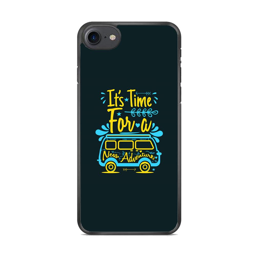 Life Impulse -Time for Adventure- iPhone 8 Case-Rubber Black (2D Case)-Oxvistore