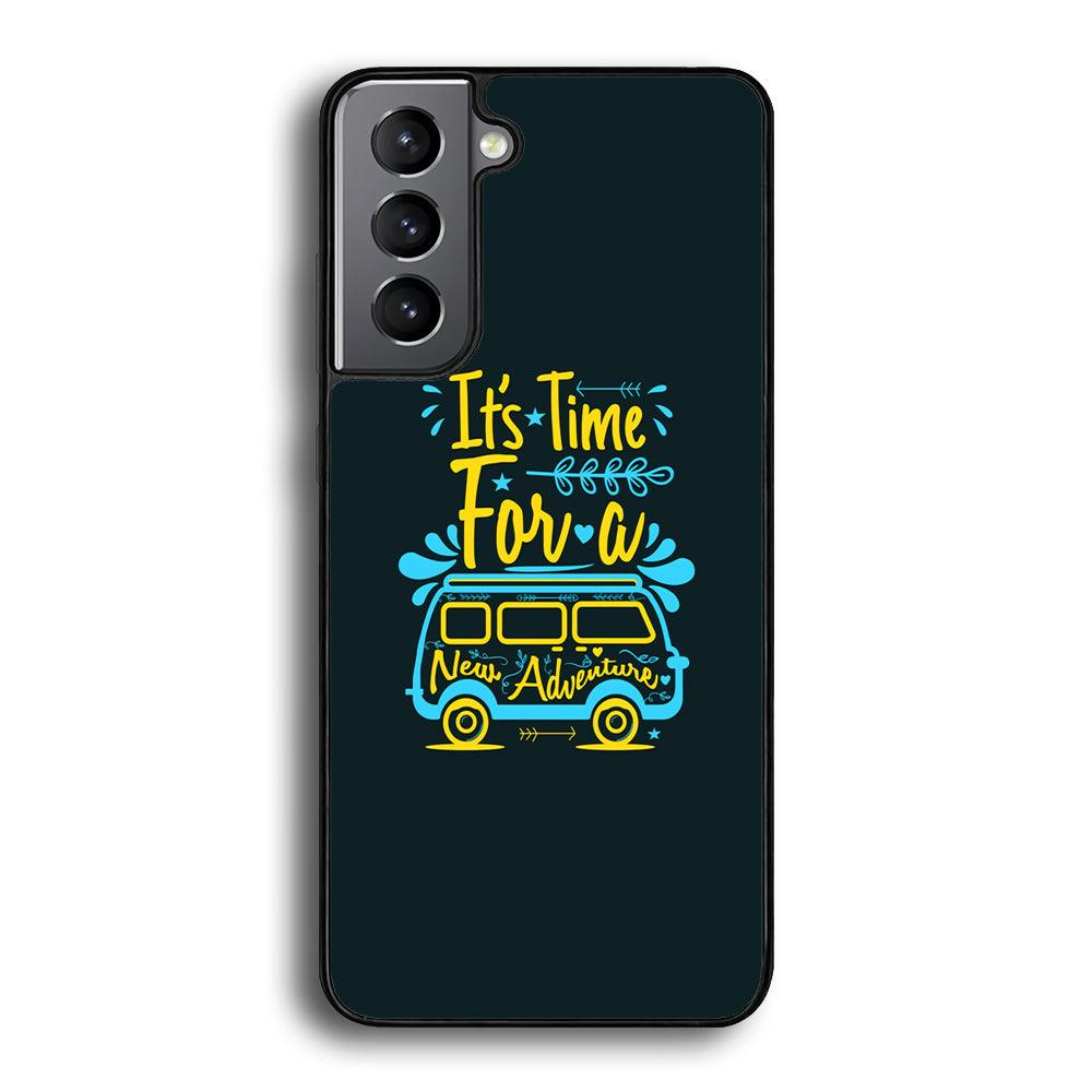Life Impulse -Time for Adventure- Samsung Galaxy S24 Plus Case-Rubber Black (2D Case)-Oxvistore