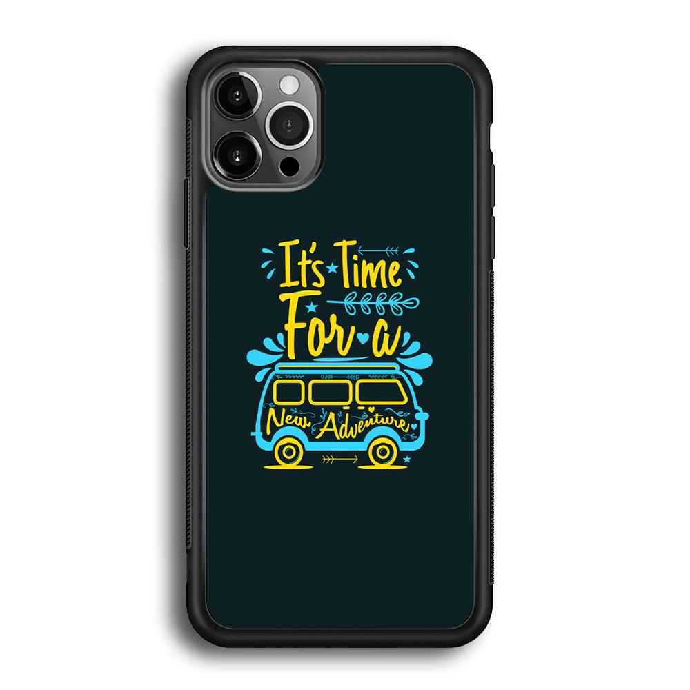 Life Impulse -Time for Adventure- iPhone 12 Pro Case-Rubber Black (2D Case)-Oxvistore