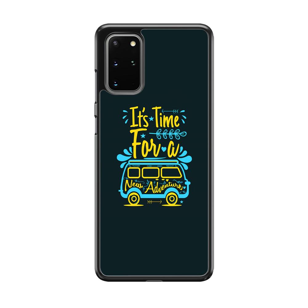 Life Impulse -Time for Adventure- Samsung Galaxy S20 Plus Case-Rubber Black (2D Case)-Oxvistore