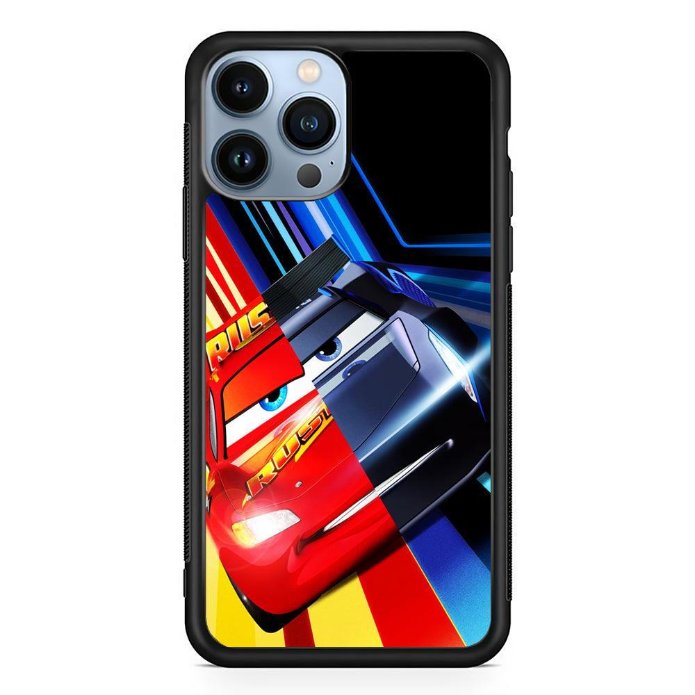 Lightning Mcqueen Car Poster 2D Rubber Phone Case-Black-Oxvistore