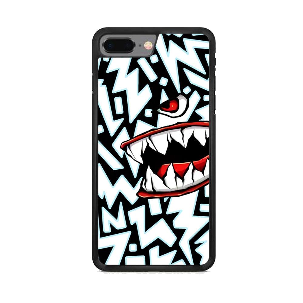 Lightning Shark iPhone 8 Plus Case-Rubber Black (2D Case)-Oxvistore