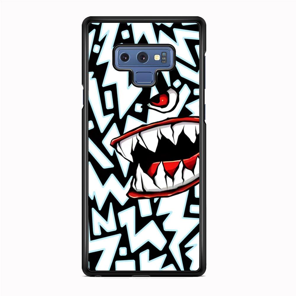Lightning Shark Samsung Galaxy Note 9 Case-Rubber Black (2D Case)-Oxvistore