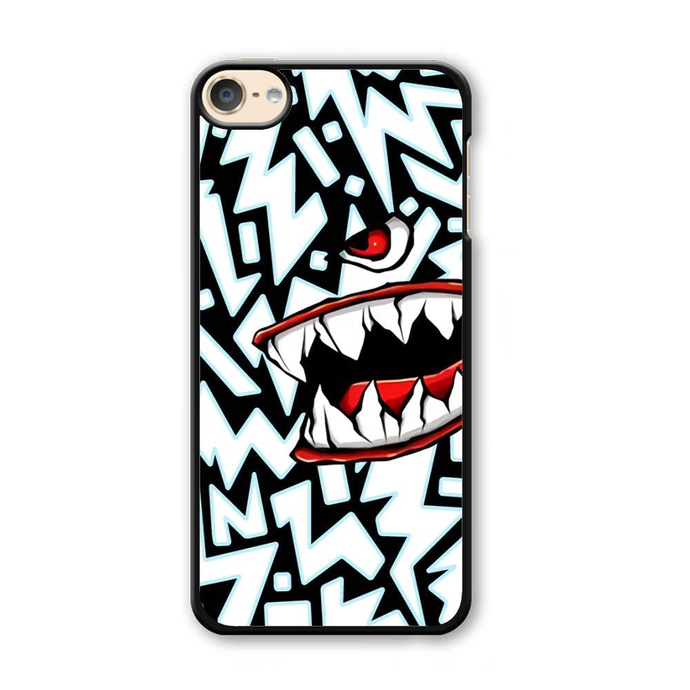 Lightning Shark iPod Touch 6 Case-Plastic Black (2D Case)-Oxvistore