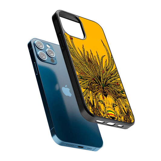 Lion Reggae Yellow Art 2D Rubber Phone Case-Oxvistore