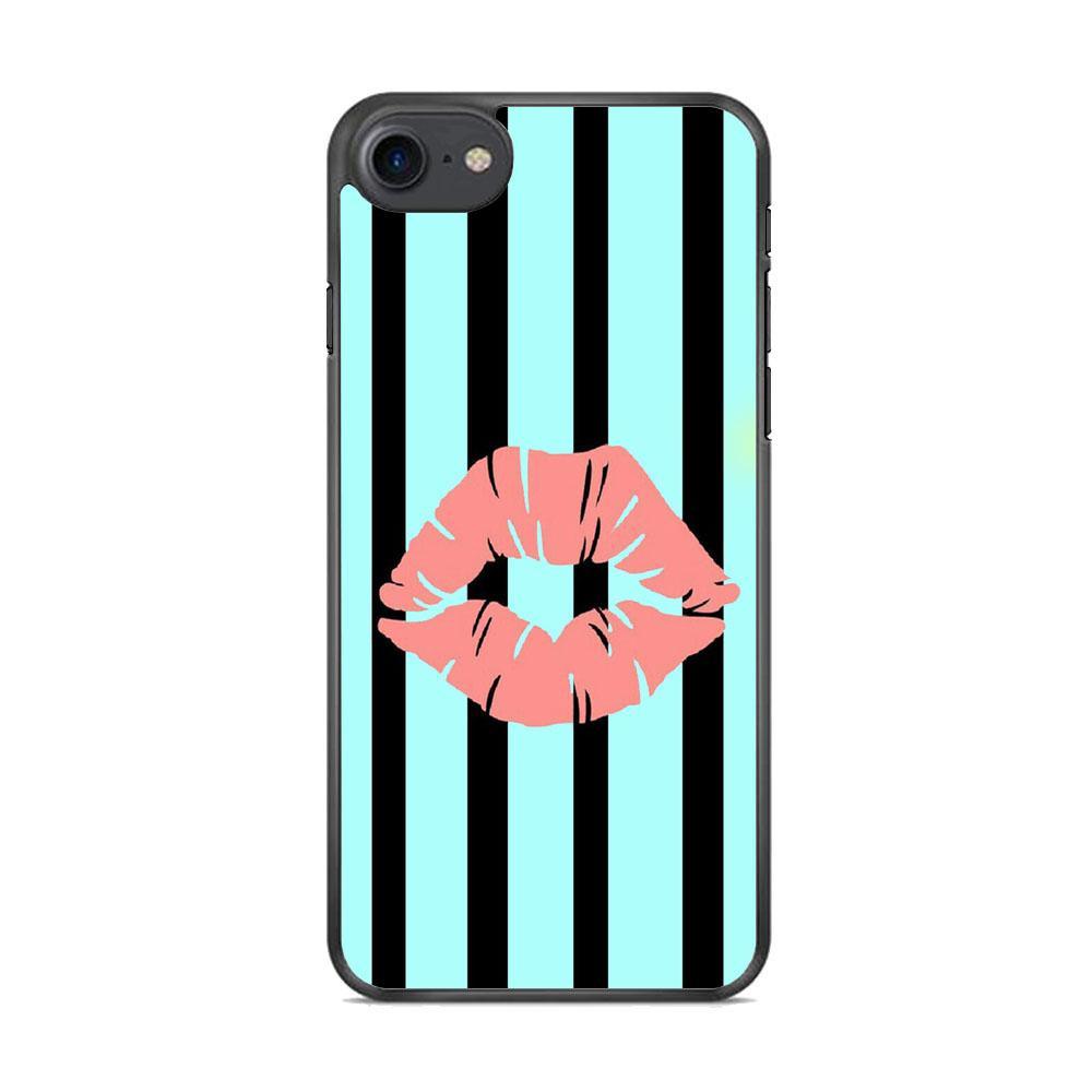 Lips at Strip iPhone 7 Case-Rubber Black (2D Case)-Oxvistore