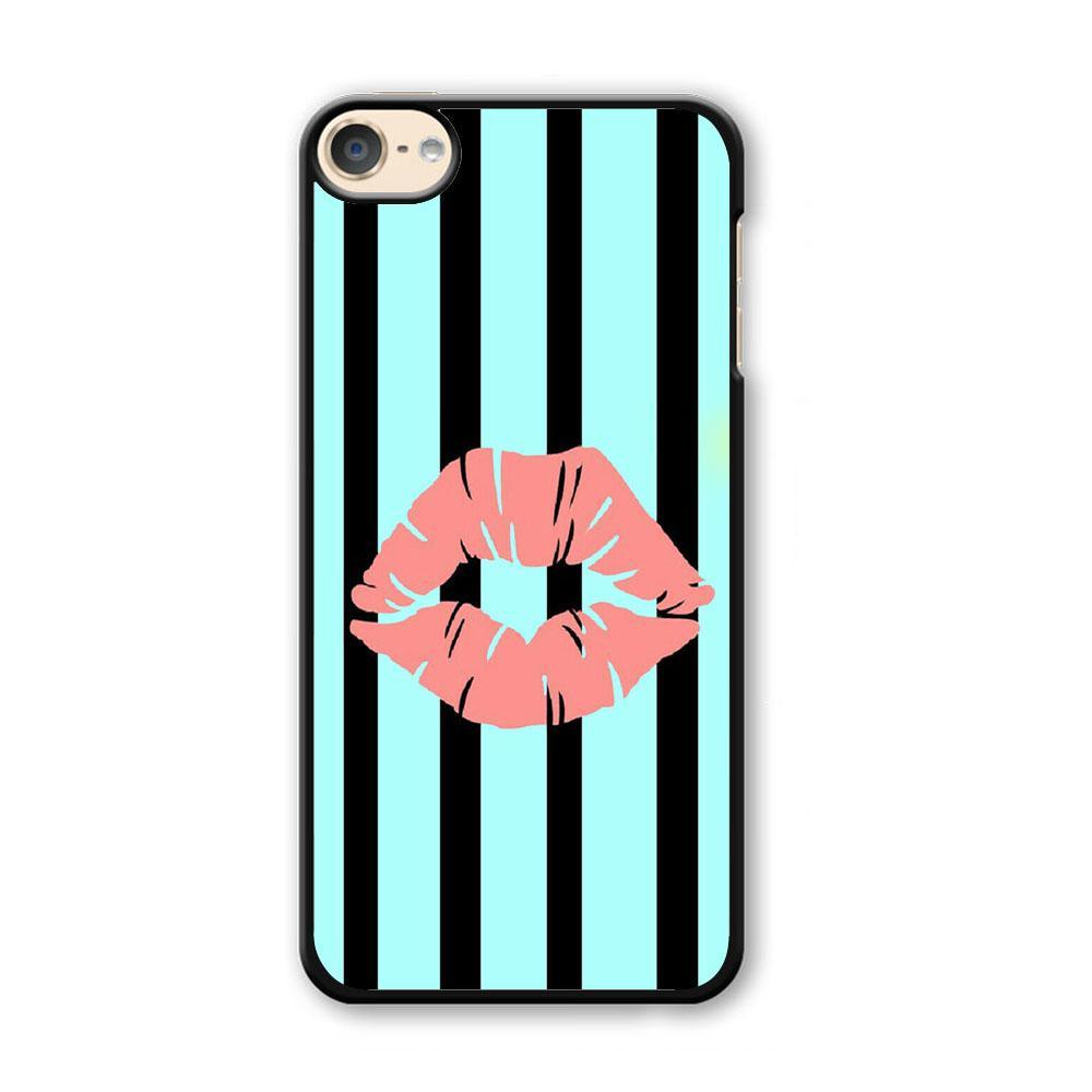 Lips at Strip iPod Touch 6 Case-Plastic Black (2D Case)-Oxvistore