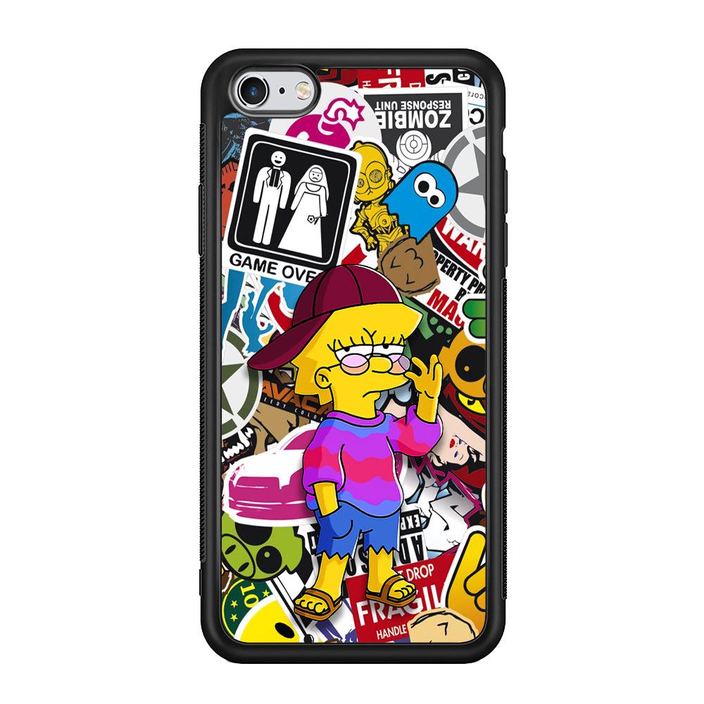 Lisa Simpson Relax and Grown-Up iPhone 6 Plus | 6s Plus Case-Rubber Black (2D Case)-Oxvistore