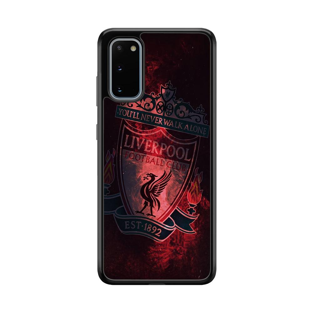 Liverpool Red Moon Illumination Samsung Galaxy S20 Case-Rubber Black (2D Case)-Oxvistore