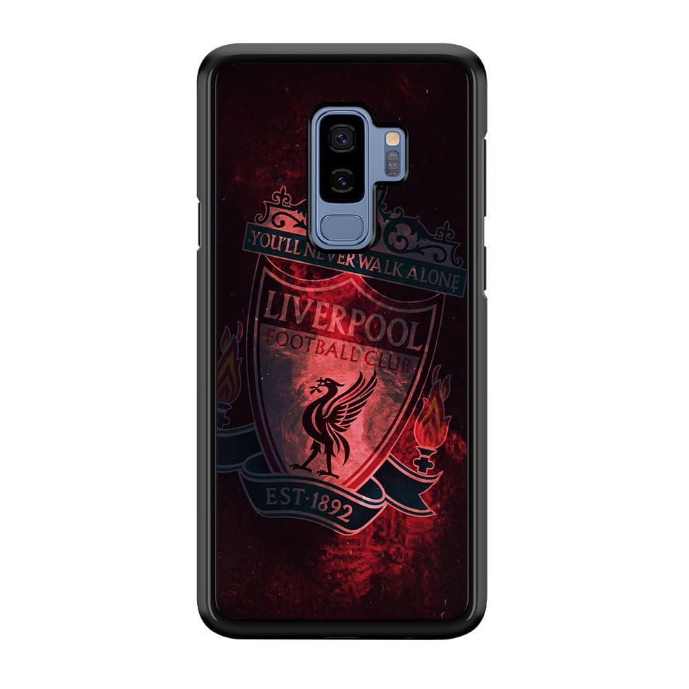 Liverpool Red Moon Illumination Samsung Galaxy S9 Plus Case-Rubber Black (2D Case)-Oxvistore