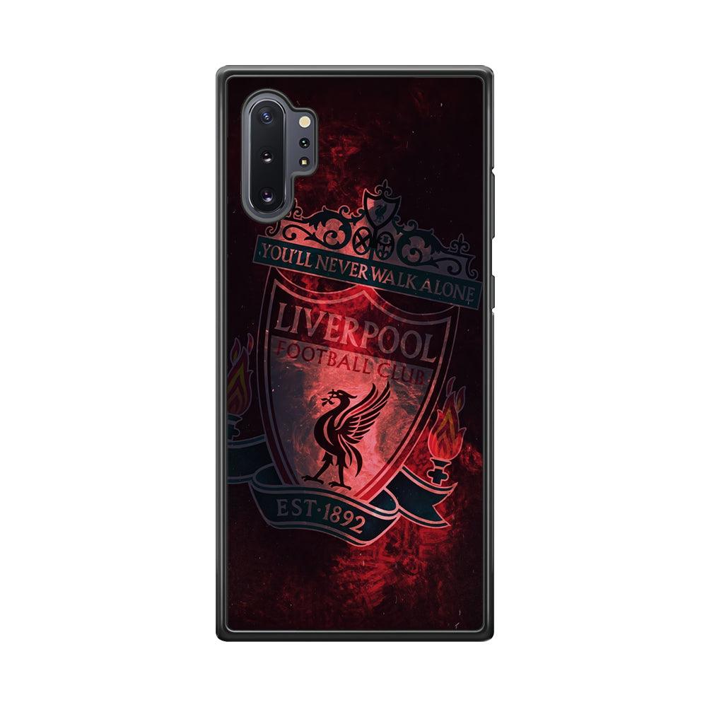 Liverpool Red Moon Illumination Samsung Galaxy Note 10 Plus Case-Rubber Black (2D Case)-Oxvistore
