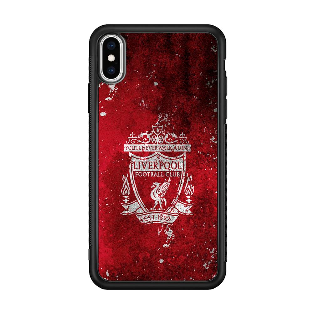 Liverpool Signature on The Wall iPhone Xs Max Case-Rubber Black (2D Case)-Oxvistore