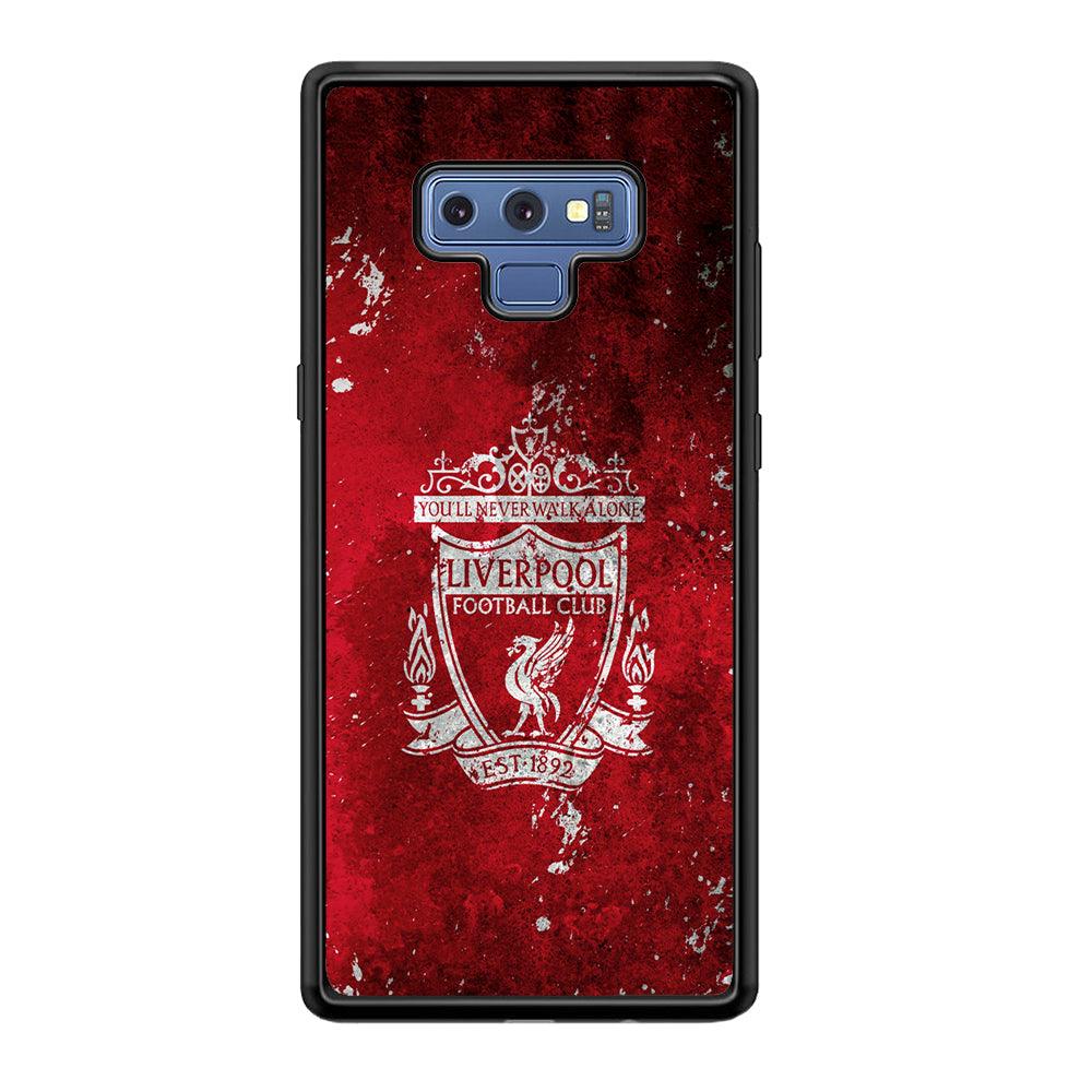 Liverpool Signature on The Wall Samsung Galaxy Note 9 Case-Rubber Black (2D Case)-Oxvistore