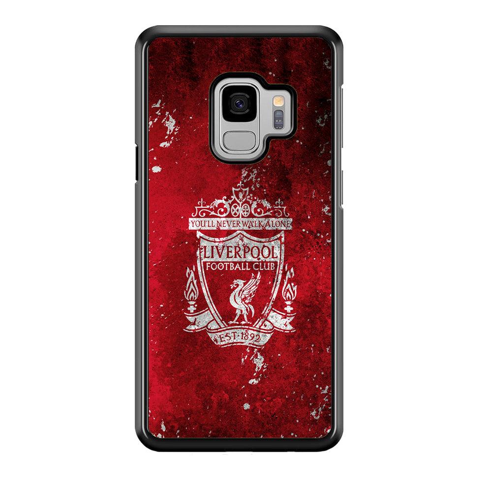 Liverpool Signature on The Wall Samsung Galaxy S9 Case-Rubber Black (2D Case)-Oxvistore