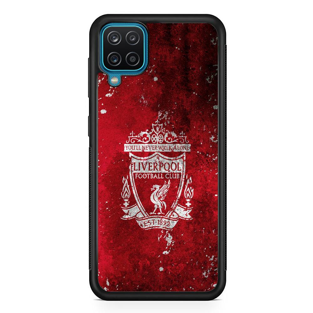 Liverpool Signature on The Wall Samsung Galaxy A12 Case-Rubber Black (2D Case)-Oxvistore