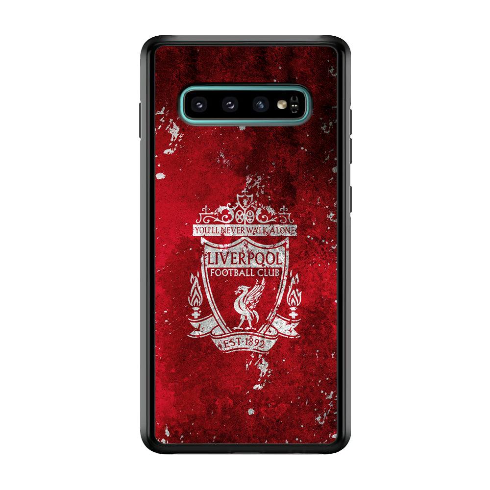 Liverpool Signature on The Wall Samsung Galaxy S10 Case-Rubber Black (2D Case)-Oxvistore