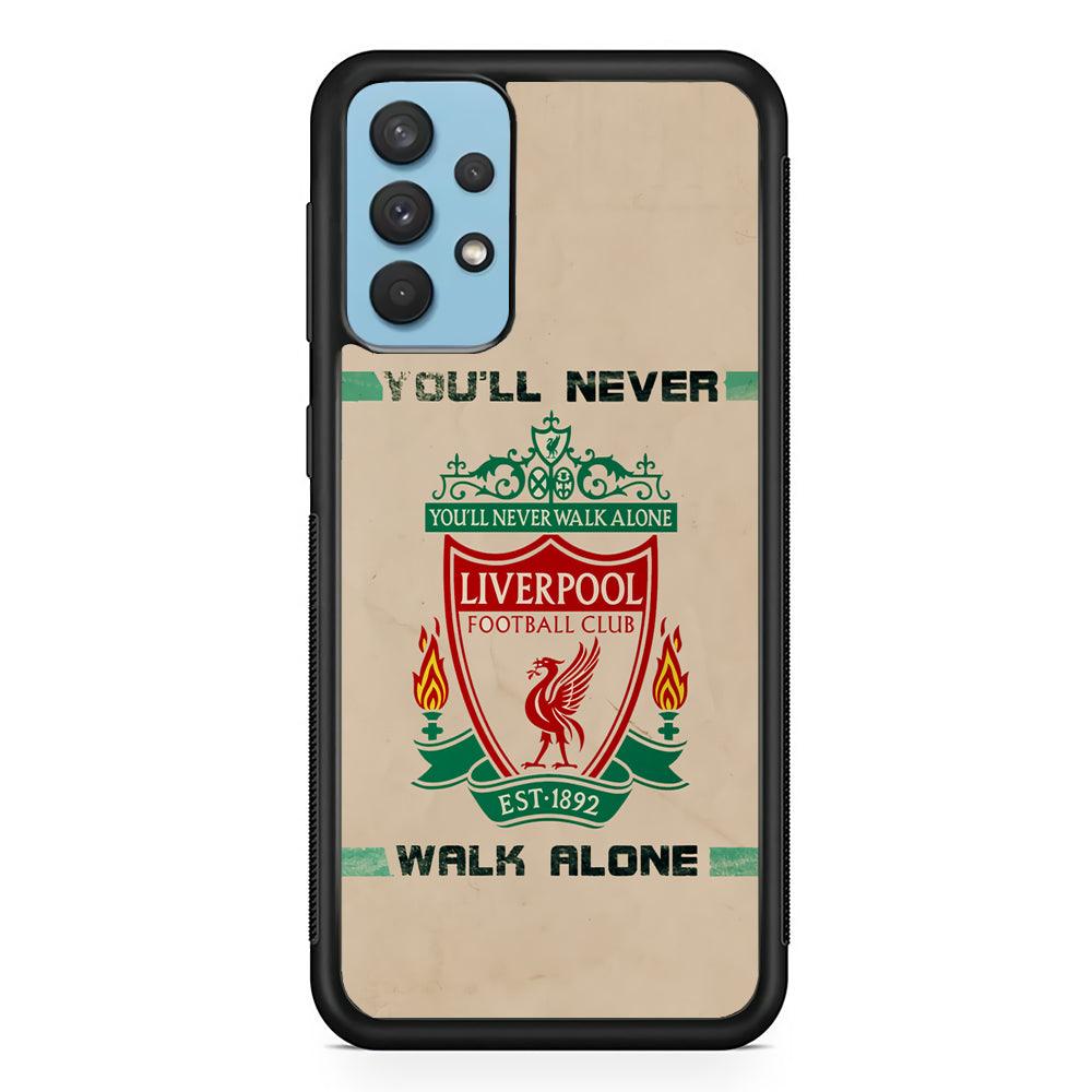 Liverpool Vintage Paper Poster Samsung Galaxy A32 Case-Rubber Black (2D Case)-Oxvistore