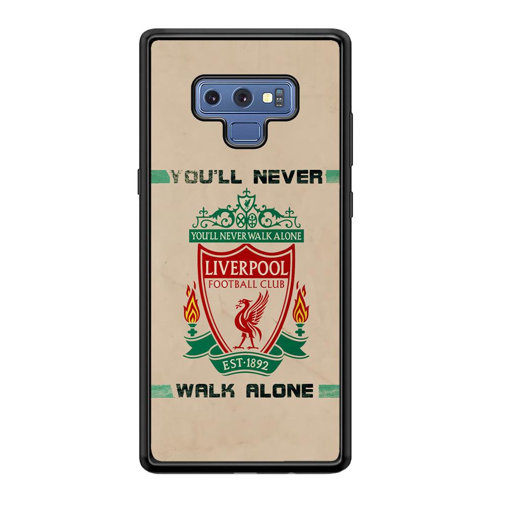 Liverpool Vintage Paper Poster Samsung Galaxy Note 9 Case-Rubber Black (2D Case)-Oxvistore