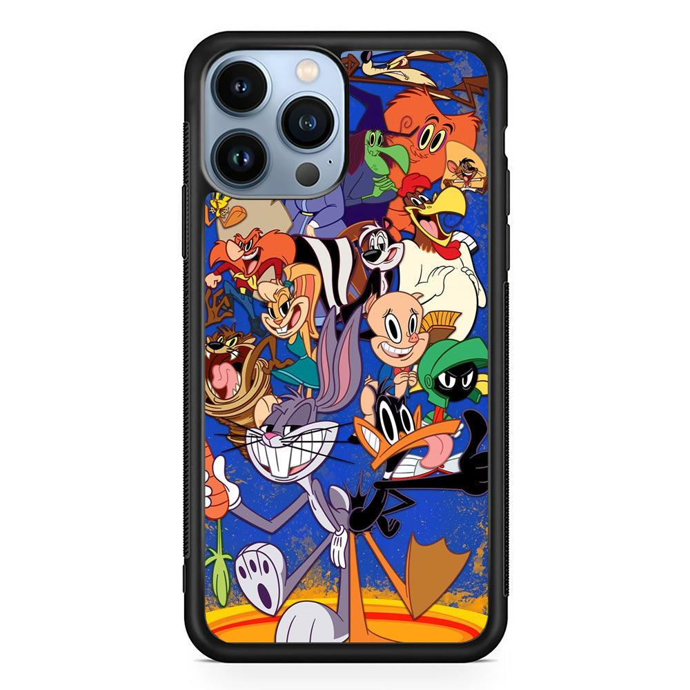 Looney Tunes Opportunity in a Pinch iPhone 14 Pro Max Case-Rubber Black (2D Case)-Oxvistore