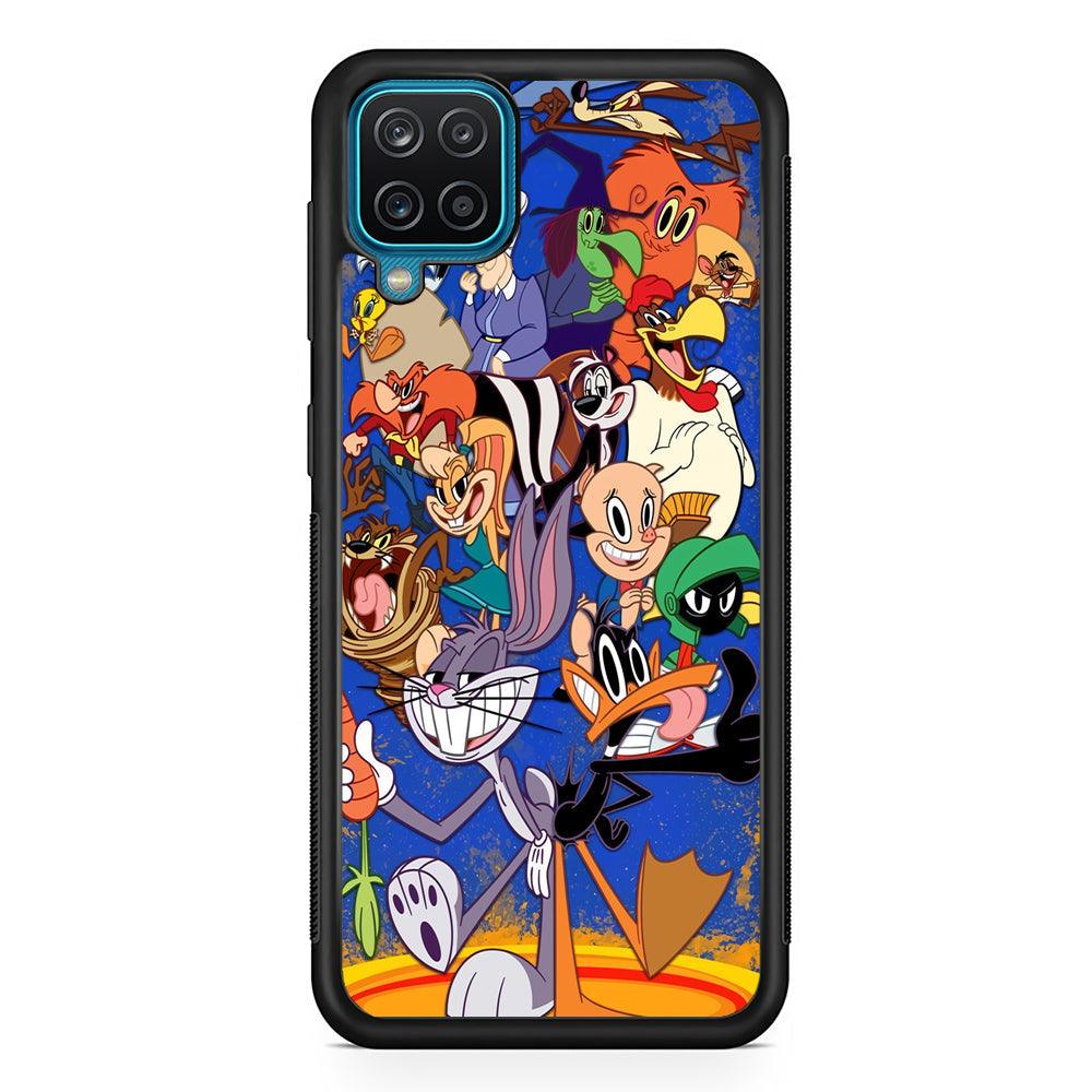 Looney Tunes Opportunity in a Pinch Samsung Galaxy A12 Case-Rubber Black (2D Case)-Oxvistore