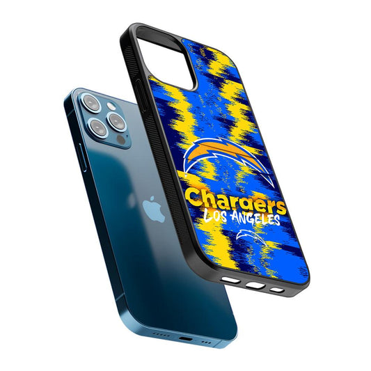 Los Angeles Chargers Abstract Color 2D Rubber Phone Case-Oxvistore