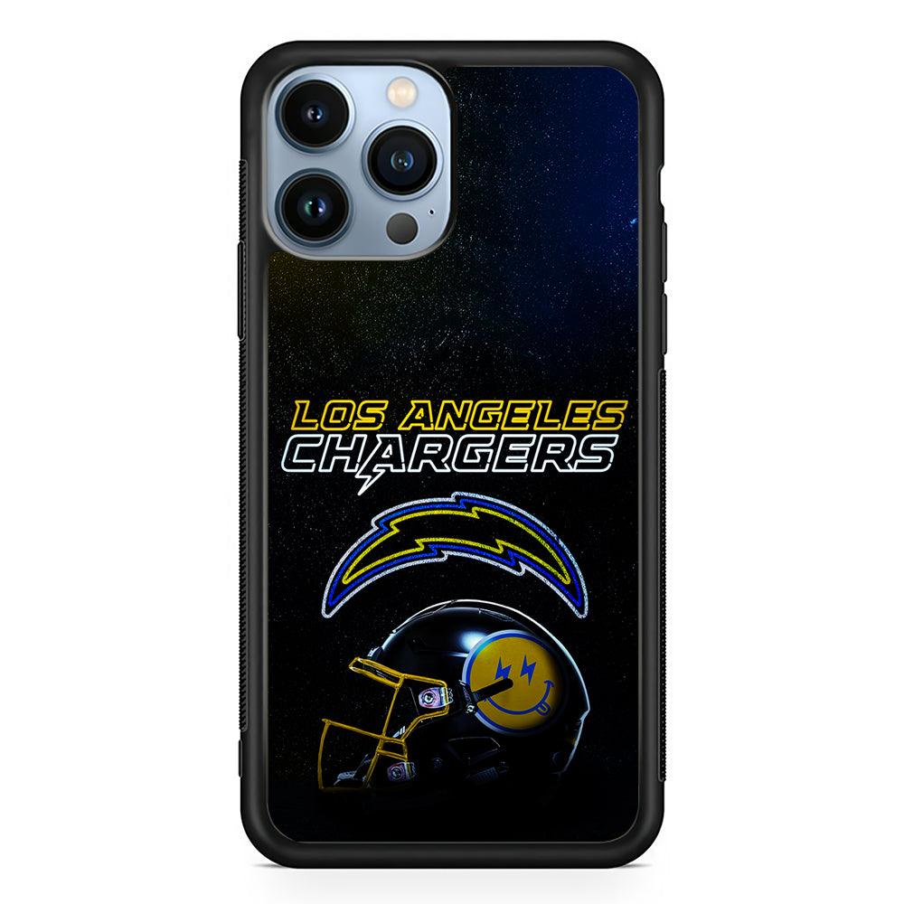 Los Angeles Chargers Helmet 2D Rubber Phone Case-Black-Oxvistore