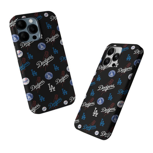 Los Angeles Dodgers Logo 2 in 1 Tough Phone Case-Oxvistore