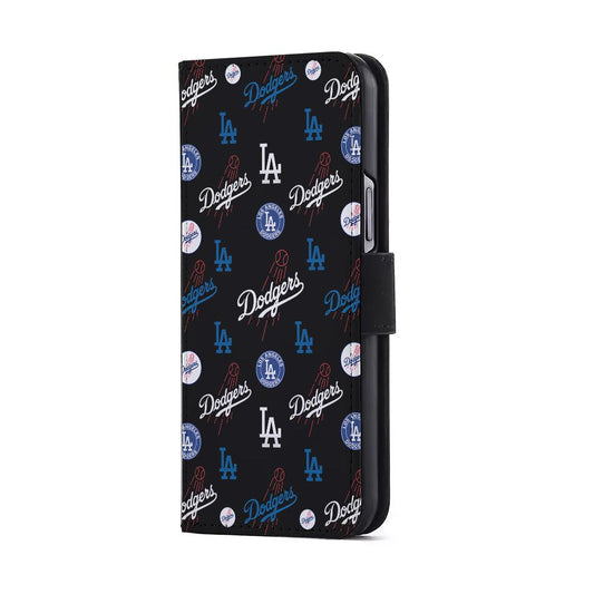Los Angeles Dodgers Logo Flip Wallet Phone Case-Oxvistore