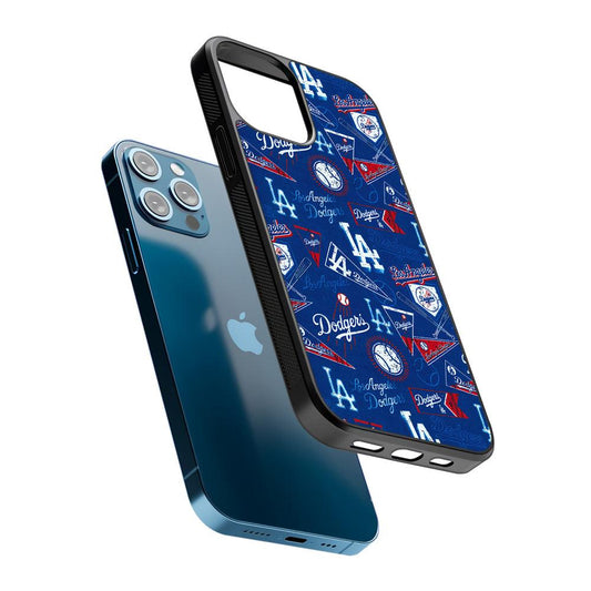 Los Angeles Dodgers Retro 2D Rubber Phone Case-Oxvistore