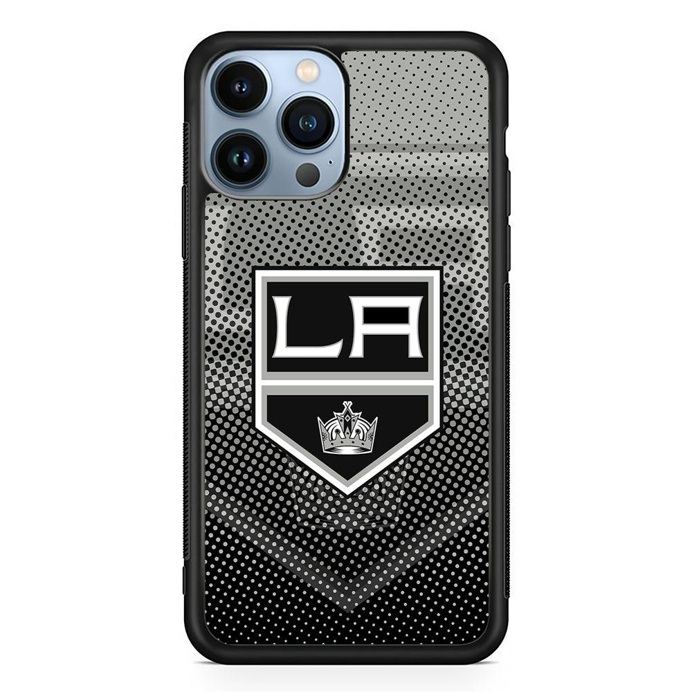 Los Angeles Kings Dot 2D Rubber Phone Case-Black-Oxvistore