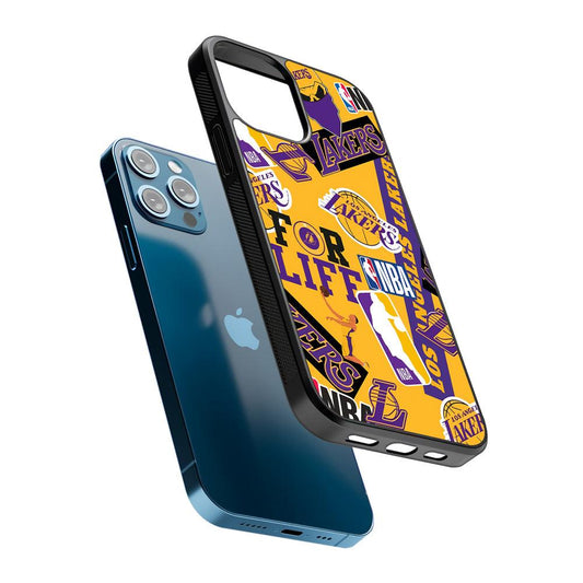 Los Angeles Lakers Aesthetic 2D Rubber Phone Case-Oxvistore
