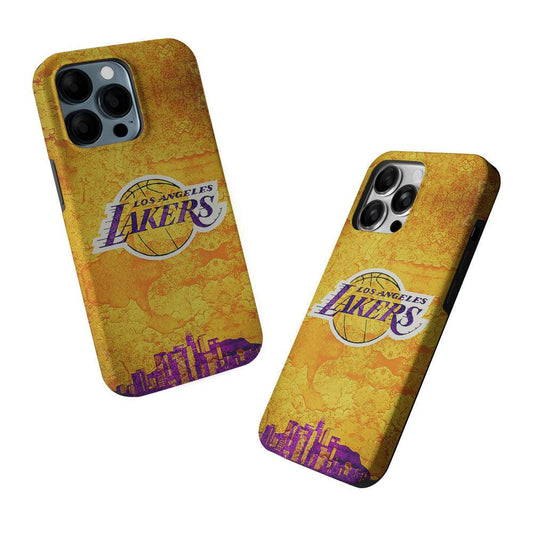 Los Angeles Lakers Pattern 2 in 1 Tough Phone Case-Oxvistore