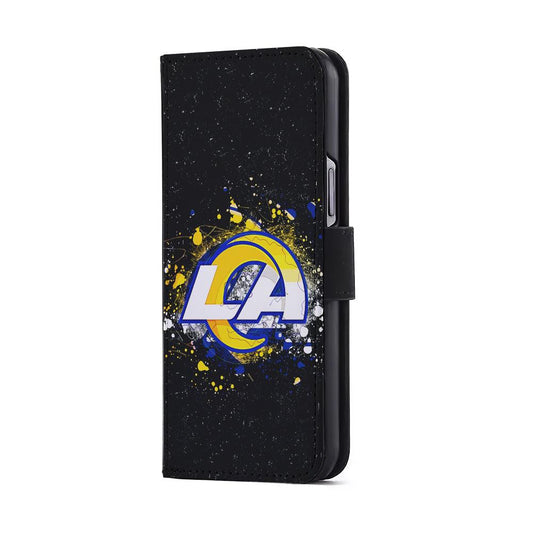 Los Angeles Rams Abstract Flip Wallet Phone Case-Oxvistore