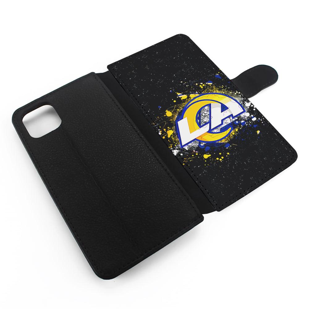 Los Angeles Rams Abstract Flip Wallet Phone Case-Oxvistore