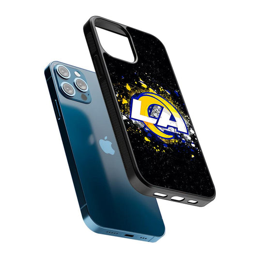 Los Angeles Rams Abstract 2D Rubber Phone Case-Oxvistore