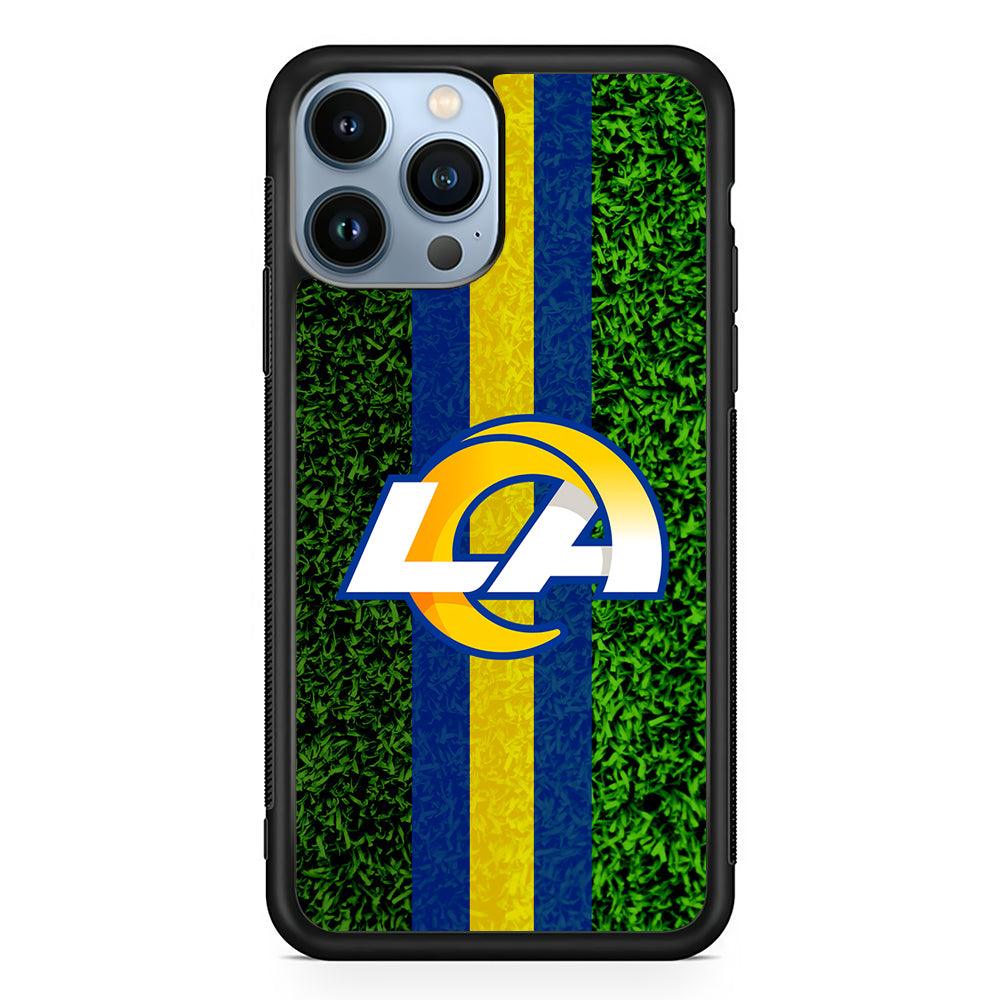 Los Angeles Rams Grassy 2D Rubber Phone Case-Black-Oxvistore