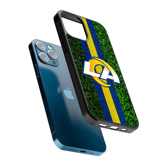 Los Angeles Rams Grassy 2D Rubber Phone Case-Oxvistore