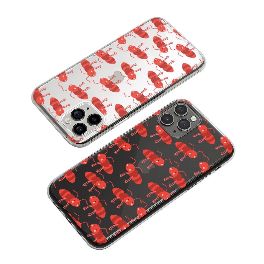 Lots of Red Ants and Cute Clear Soft Case-Oxvistore