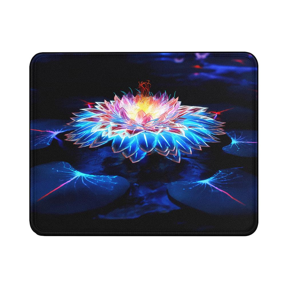 Lotus Flower Digital Art Mouse Pads | Custom Mouse Pad with Non-Slip Rubber Base