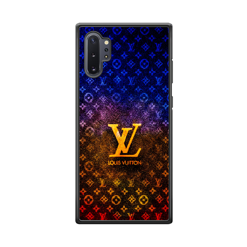 Louis Vuitton Abstract Colorful Samsung Galaxy Note 10 Plus Case-Rubber Black (2D Case)-Oxvistore