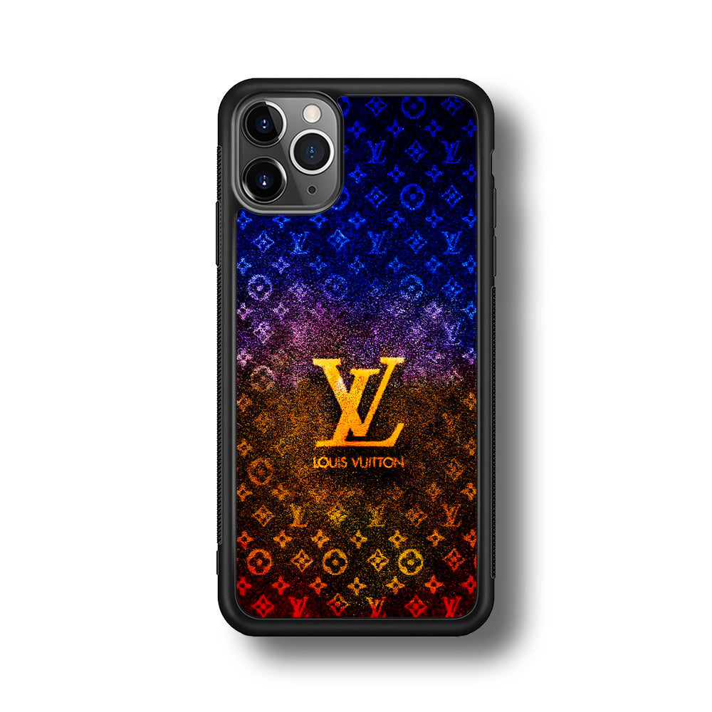 Louis Vuitton Abstract Colorful iPhone 11 Pro Case-Rubber Black (2D Case)-Oxvistore