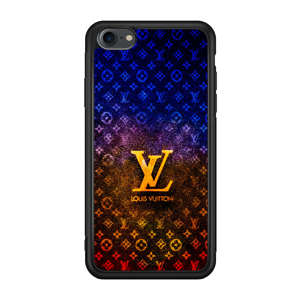 Louis Vuitton Abstract Colorful iPhone 7 Case-Rubber Black (2D Case)-Oxvistore