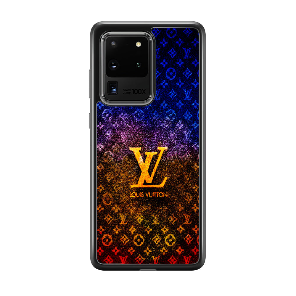Louis Vuitton Abstract Colorful Samsung Galaxy S20 Ultra Case-Rubber White (2D Case)-Oxvistore