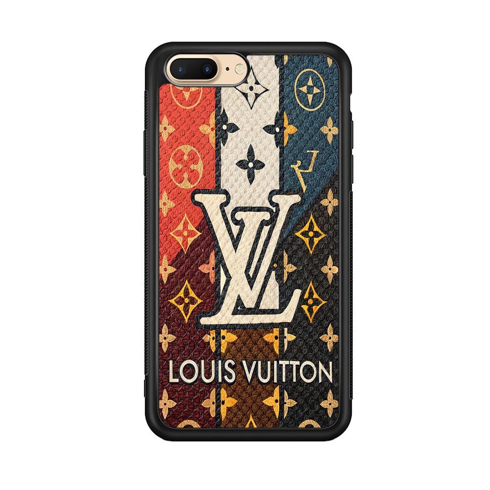 Louis Vuitton Aesthetic Luxury iPhone 7 Plus Case-Rubber Black (2D Case)-Oxvistore