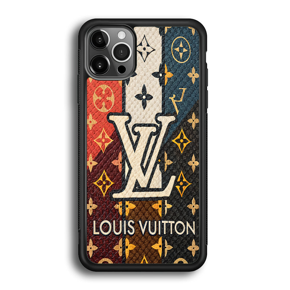 Louis Vuitton Aesthetic Luxury iPhone 12 Pro Max Case-Rubber Black (2D Case)-Oxvistore