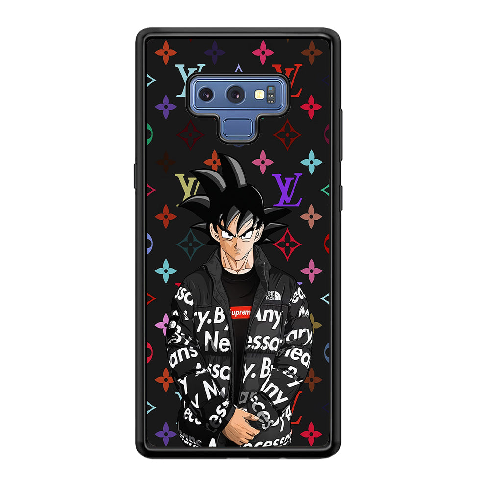Louis Vuitton Goku Hypebeast Samsung Galaxy Note 9 Case-Rubber Black (2D Case)-Oxvistore