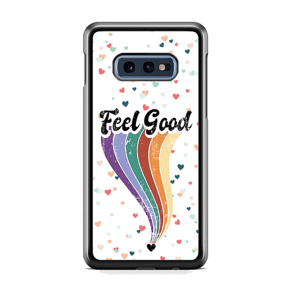 Love Feel Good Samsung Galaxy S10E Case-Rubber Black (2D Case)-Oxvistore