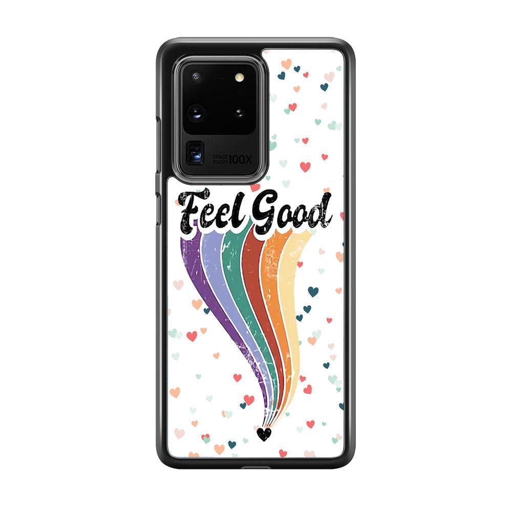 Love Feel Good Samsung Galaxy S20 Ultra Case-Rubber Black (2D Case)-Oxvistore