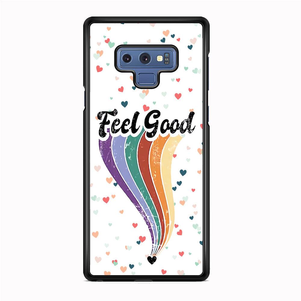 Love Feel Good Samsung Galaxy Note 9 Case-Rubber Black (2D Case)-Oxvistore